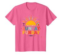 Domenica Funday: Allegro Beach Day Summer Vibes, Maglietta, Bambini, Rosa mélange, 6 Anni