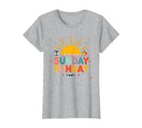 Domenica Funday: Allegro Beach Day Summer Vibes, Maglietta, Donna, Grigio Melange, XL
