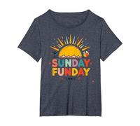 Domenica Funday: Allegro Beach Day Summer Vibes, Maglietta, Donna Plus-Size, Pervinca, 1X