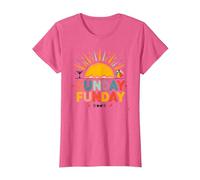 Domenica Funday: Allegro Beach Day Summer Vibes, Maglietta, Donna, Rosa mélange, XL