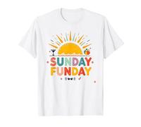 Domenica Funday: Allegro Beach Day Summer Vibes, Maglietta, Uomo, Bianco, 5XL
