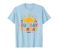 Domenica Funday: Allegro Beach Day Summer Vibes, Maglietta, Uomo, Celeste, 3XL