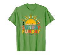 Domenica Funday: Allegro Beach Day Summer Vibes, Maglietta, Uomo, Erba, 3XL