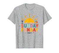 Domenica Funday: Allegro Beach Day Summer Vibes, Maglietta, Uomo, Grigio Melange, 6XL