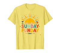Domenica Funday: Allegro Beach Day Summer Vibes, Maglietta, Uomo, Limone, XL