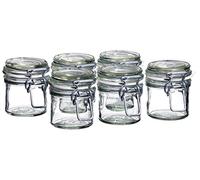 Domestic - Set 6 barattoli in Vetro, 9 cl, Materiale Resistente e di qualità
