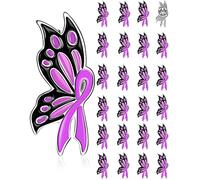 Domestic Violence Awareness spilla da bavero viola farfalla pin nastro viola sensibilizzazione spilla smaltata, metallo, pietra dorata, Metallo, Pietra del sole