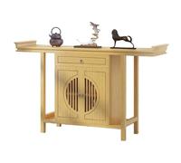 Domestico per Il Culto E La Meditazione, Tavolo delle Offerte, Santuario di Meditazione Personale, Santuari Buddisti E Cattolici, per L'uso nelle Cappelle Domestiche,Natural,39.3 * 15.7 * 32.6in