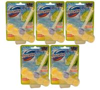 Domestos Blocco WC Limetta 5 x 50g Lunga Durata Fino a 300 Scarichi da Appendere