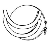 Dometic 385310048 Kit fascia e morsetto per WC serie 140 - Bone
