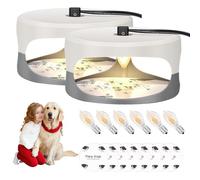 Domigard Confezione da 2 trappole per pulci per la casa, trappola per lampada antipulci con 6 lampadine e 8 dischi di colla, atossiche, luce naturale per casa, biancheria da letto, tappeti