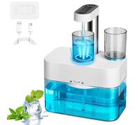 Domigard Dosatore per collutorio, 550 ml Mouthwash Dispense con 2 bicchieri magnetici e modalità autopulente, dosatore dosatore automatico senza contatto 2000 mAh