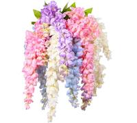 Domigard Fiori artificiali come veri, resistenti alle intemperie, in plastica UV, per esterni e interni, fiori artificiali per giardino, balcone, terrazza, casa, ufficio, matrimonio (viola)