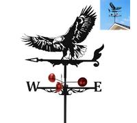 Domigard Flying Eagle Segnavento in metallo, segnalibro personalizzato per direzione del vento, supporto per tetto, banderuola per esterni, decorazione per esterni per fattoria, cortile, pollaio