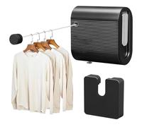 Domigard Stendibiancheria Retrattile, 4.2m Corda Stendino da Parete Anti-Cedimento Acciaio Inossidabile, Portata 20kg, Regolabile Filo Stendibiancheria per Interni Esterno