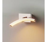 Domiluce Applique LED Largo ad arco, finitura alluminio Domiluce