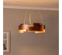 Domiluce Lampada a sospensione Tori, rame Domiluce