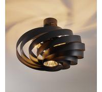 Domiluce Plafoniera Vento, nera, Ø 60 cm, metallo, E27 Domiluce