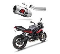 DOMINATOR Terminale di Scarico Marmitta Silenziatore GP compatibile con STREET TRIPLE 675 2013-2016