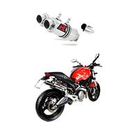 DOMINATOR Terminale di Scarico Marmitta Silenziatore GP1 compatibile con MONSTER 696 2008-2014
