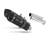 DOMINATOR Terminale di Scarico Marmitta Silenziatore HP1 NERO compatibile con Tuono 1000 R 2006-2010