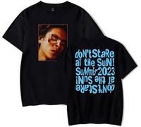 Dominic Fike Merch Don't Stare at The Sun t-shirt unisex casual girocollo t-shirt moda classica manica corta, Nero , M