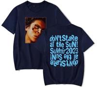 Dominic Fike Merch Don't Stare at The Sun t-shirt unisex casual girocollo t-shirt moda classica manica corta, Marina Militare, L