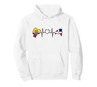 Dominican Ecuadorian Heartbeat Ecuador Flag Heritage Felpa con Cappuccio