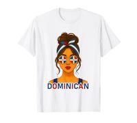 Dominican Girl Dominican Republic Flag Dominican Girlfriend Maglietta