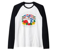 Dominican portoricano Misto l'orgoglio culturale Maglia con Maniche Raglan