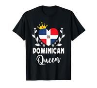 Dominican Queen Dominican Republic Flag Dominican Woman Maglietta