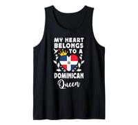 Dominican Queen Wife Girlfriend Dominican Republic Flag Canotta