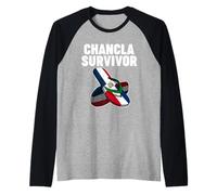 Dominican Republic Chancla Survivor Maglia con Maniche Raglan
