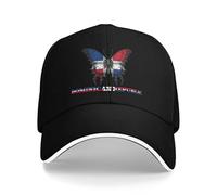 Dominican Republic Dominicans Republic Butterflies Flag Uomo Donna Berretto da Baseball Anti-Sole Cappello da Sole Estivo Regolabile Sportivo Berretto for Estivo all'Aria Estate