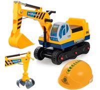 Dominiti e.K. Scavatrice con Due Pale Giallo + Casco