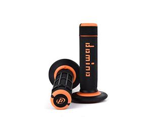 Domino 1295351 Manopole, Nero/Arancio, Set di 2