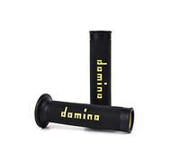 MANOPOLE DOMINO A010 MOTO SCOOTER STRADALI Nero Giallo ON ROAD RACING Forate