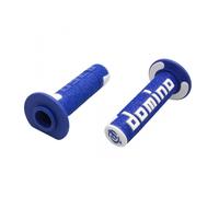 domino a360 copertura manubrio in gomma per moto fuoristrada blu e bianco
