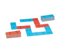Domino Addizione e sottrazione nell'intervallo di numeri 20 | 60 carte attività | Per 2-4 giocatori. 1 set di istruzioni in 4 lingue (DE, EN, FR e ES). in cartone laminato e riciclato al 100%