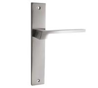 domino CANTORO M9 - Maniglia per porta della camera, ufficio, cantina e porta interna, a forma di L, in alluminio, nichel