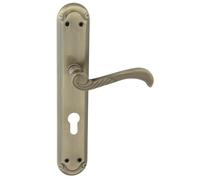 domino CASABLANKA M3 - Set con 72 maniglie a cilindro profilato, per porta di stanza, ufficio, cantina e porta interna, a forma di L, in alluminio bronzo