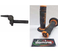DOMINO COMANDO GAS RAPIDO OFF ROAD + MANOPOLE DOMINO OFF ROAD ARANCIO BETA