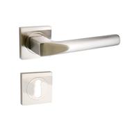 domino CONO-QR M9 - Maniglia per porta della stanza, porta dell'ufficio, della cantina e della porta interna, in alluminio, nichel