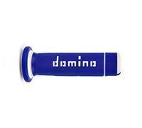 Domino Manopole A180 per ATV/Quad Ø22/22 mm Blu-Bianco Chiuse