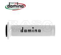 Domino Coppia Manopole Bianco / Nero ROAD-RACING Scooter e Moto