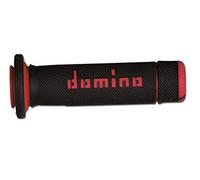 Domino COPPIA MANOPOLE BICOLORE NERO/ROSSO PER ATV/QUAD IN GOMMA BICOMPONENTE Lunghezza: 118 mm e 122 mm Accessori: 97.5595.04-00