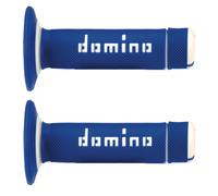 Domino Coppia Manopole Blu / Bianco OFF-ROAD Moto A02041C4648A7-1