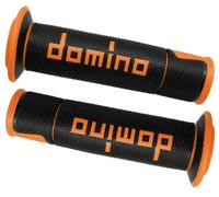 Domino Coppia Manopole Domino A450 nero / arancio universali 120mm