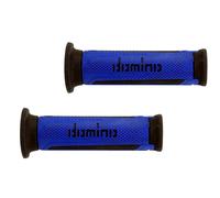 DOMINO COPPIA MANOPOLE FORATE A350 TURISMO BLU/NERO TURISMO -LUNGHEZZA 120MM