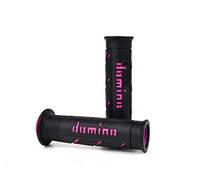 Domino Coppia Manopole XM2 Super Soft aperte D 22 mm L 120-125 mm Nero/Fucsia